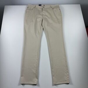 JOHNNIE-O Terry Casual 5 Pocket Pants Jeans Men's 38x34 Stretch Stone Beige $178